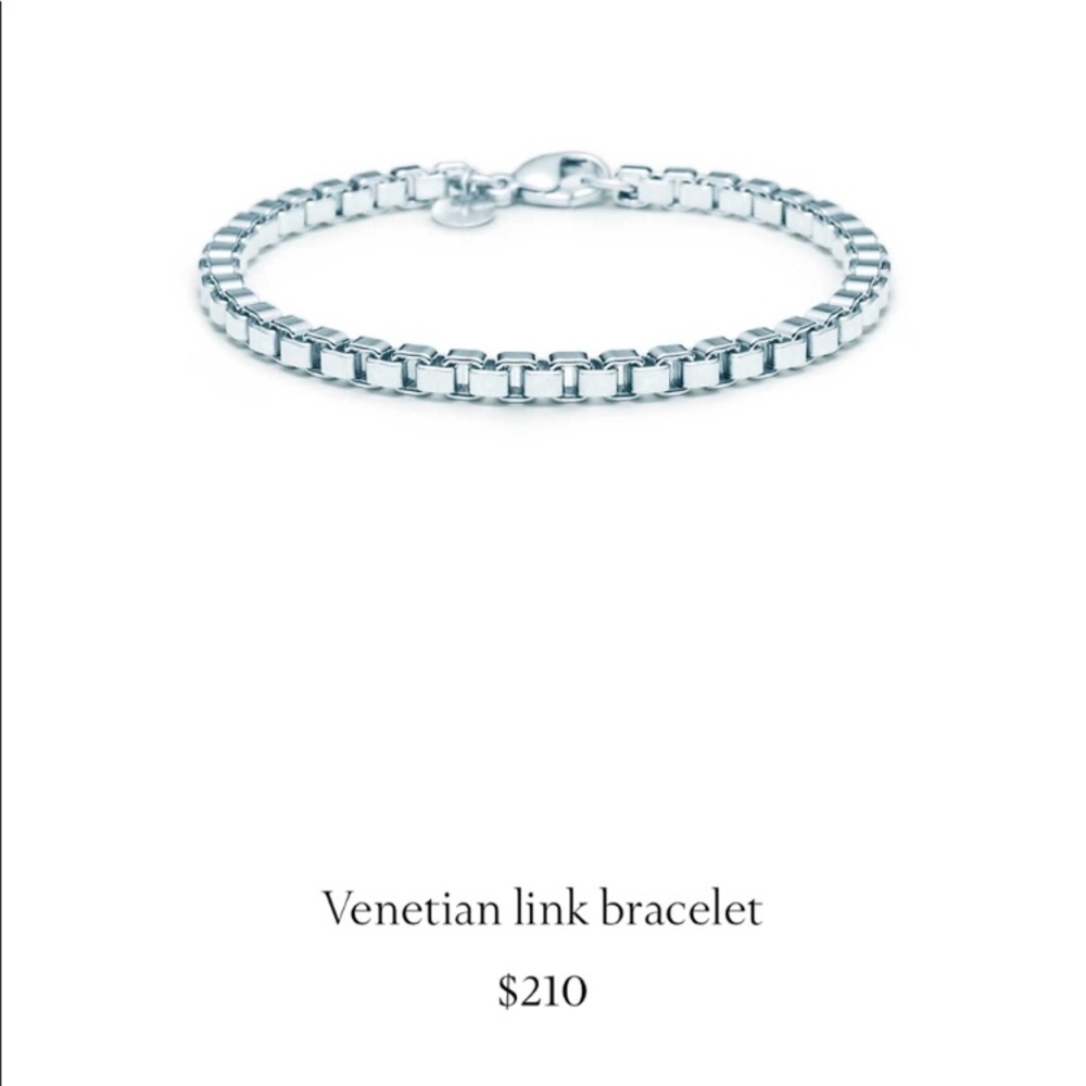 Authentic Tiffany Venetian box link bracelet